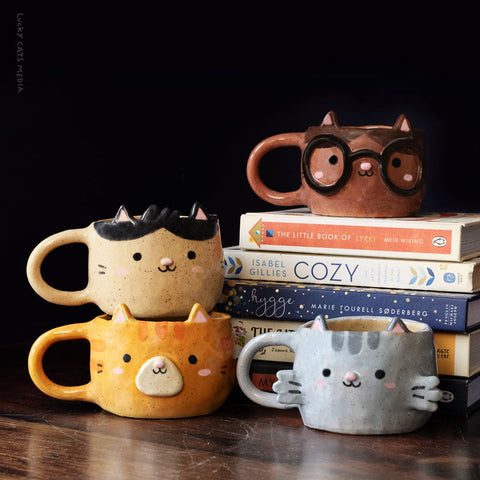 September | Hygge Kitty Mug | 1.5 Hr Instructor Guided Workshop | {member pricing} 1 person for $25, 2 for $35, 3 for $45, 4 for $55