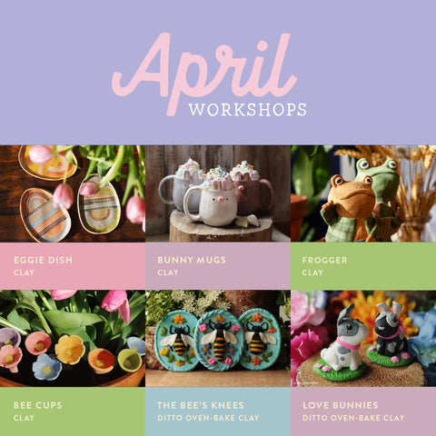 April Adult & Family | Self-Paced Workshops & Glazing